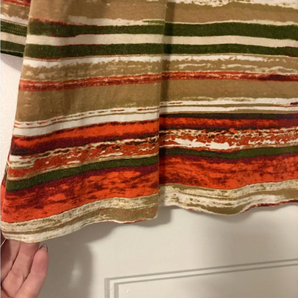 Ruby Rd. Multicolor Striped Long Sleeve Top - Picture 3 of 7